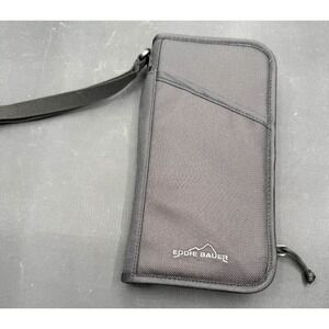 Eddie Bauer Gray Travel Wallet Neck Pouch Passport Normcore Organizer